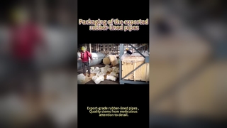 Embalagem de tubos revestidos de borracha