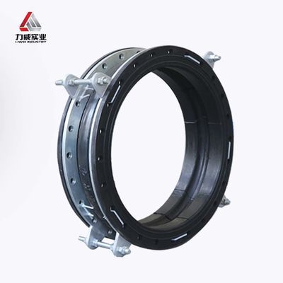 Conector flexível de borracha de esfera única com parafuso e tubulação de limite