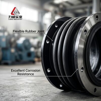 Varia por tamanho Junta de borracha flexível de esfera única com extremidades flangeadas Desenho oferece adequado para sistemas de tubulação e equipamentos