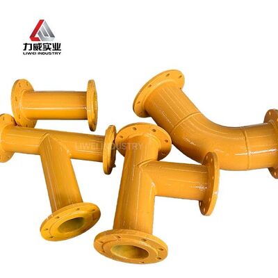 Tubo revestido de borracha concebido com espessura de revestimento de 3-8 mm, proporcionando excelente resistência à corrosão